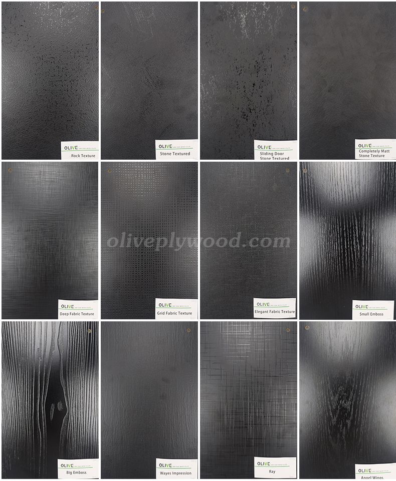 Completely matte black color melamine plywood(图1)